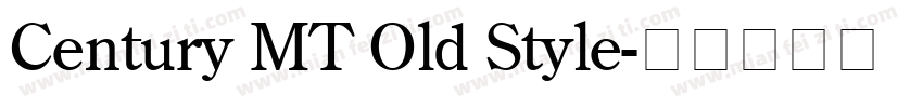 Century MT Old Style字体转换